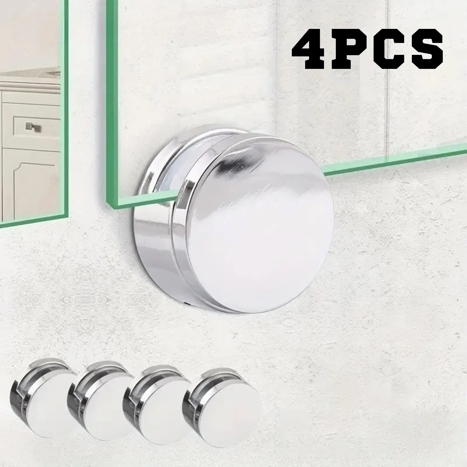 4Pcs Rust-Resistant Mirror Clip For Easy Installation And Secure Hold-Perfect For Bathroom And Makeup mirror clip