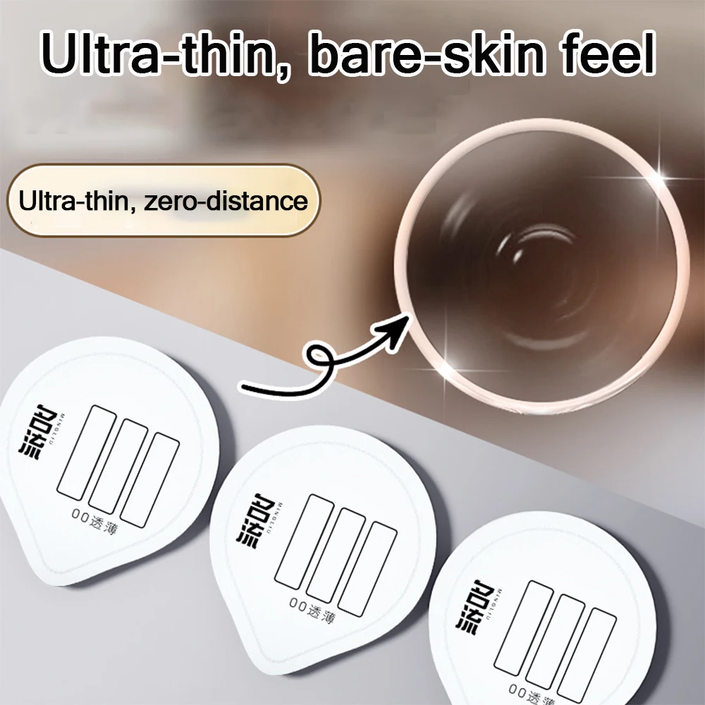 Ultra-thin 000 Condoms Hyaluronic Acid Natural Latex Non-reservoir Condom Male Adult Sex Toys Penis Sleeves Для Мужчин 18+ 5