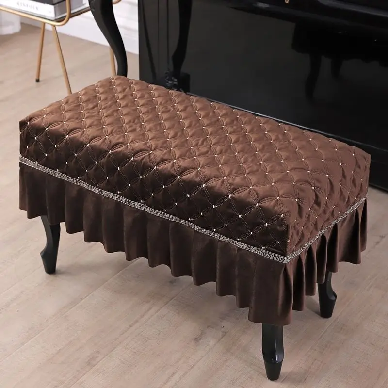 thumbnail image 1 of Funda para taburete de piano, funda para reemplazar zapatos, funda para taburete, funda para taburete de maquillaje, cojín para asiento, funda de encaje europeo, 1 of 5