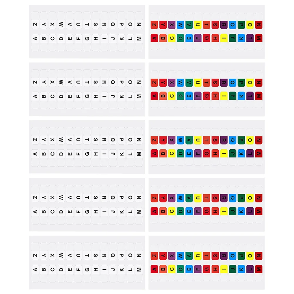 

Alphabet Index Stickers Book Sticky Tabs Notepad Page Markers for Notebooks Waterproof Letter
