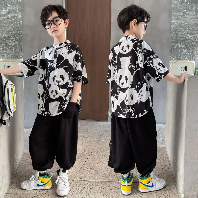 

Children's Outfit Sets Boys O-Neck T-Shirt and Shorts 2023 Summer Casual Cartoon T-shirts + Shorts 2 Pcs Kids Boy Cotton Clothes
