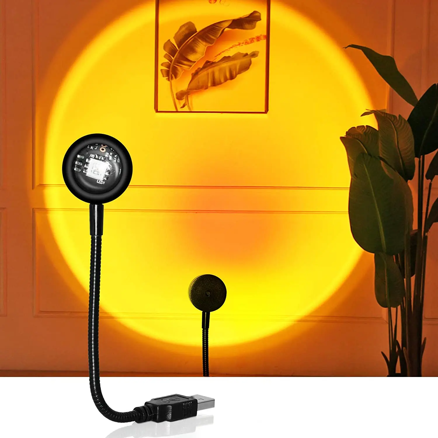 Sunset Lamp USB 7 Colors Night Light Projector Atmosphere Home Decoration Photography Lighting Coffee Shop Wall For Tik Tok Live | Освещение
