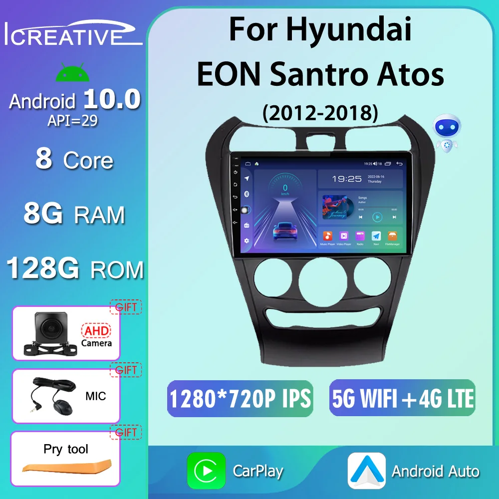 

Android 10.0 Auto Car Radio For Hyundai EON Santro Atos 2012 - 2018 Multimedia Video Player Navigation CarPlay Stereo Head Unit