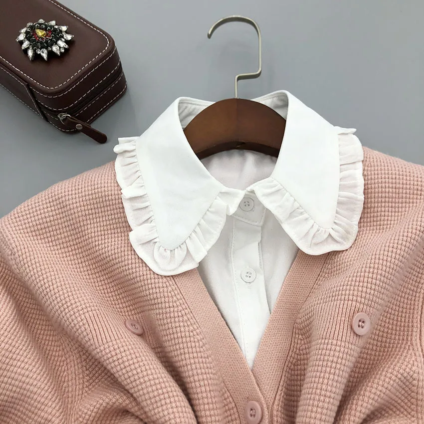 

White Lapel Fake Collars for Women Shirt Detachable Collar Neckwear Decorative Sweater Removable Shirt False Collar