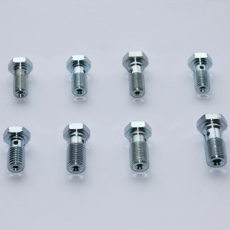 5 Bulloni Banjo Per Freno Moto - M10 X1.25 E M10x1.0mm, Con Rondelle, Acciaio Inox - Foto 13