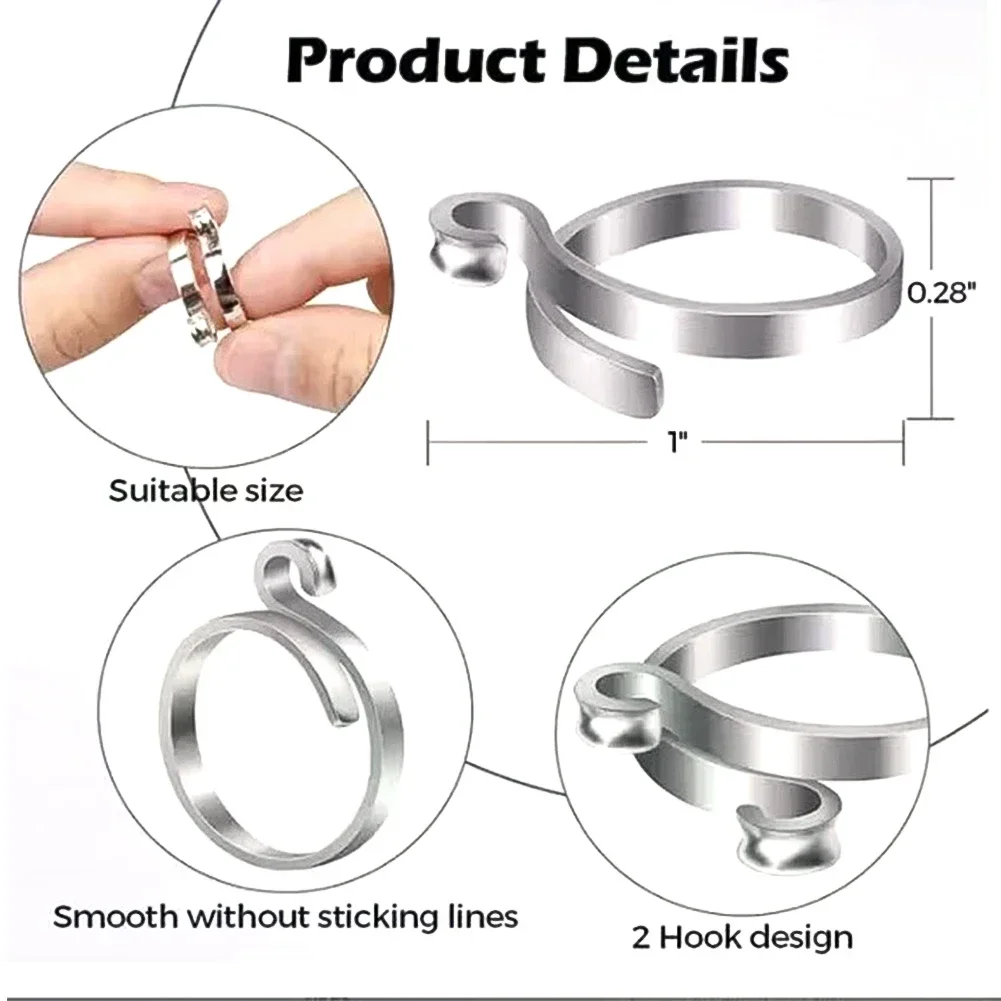 2Pcs Adjustable Knitting Crochet Hook Knitting Yarn Guide Fingers Beginner Loops Crochet Tool Thread Loops Sewing Tool