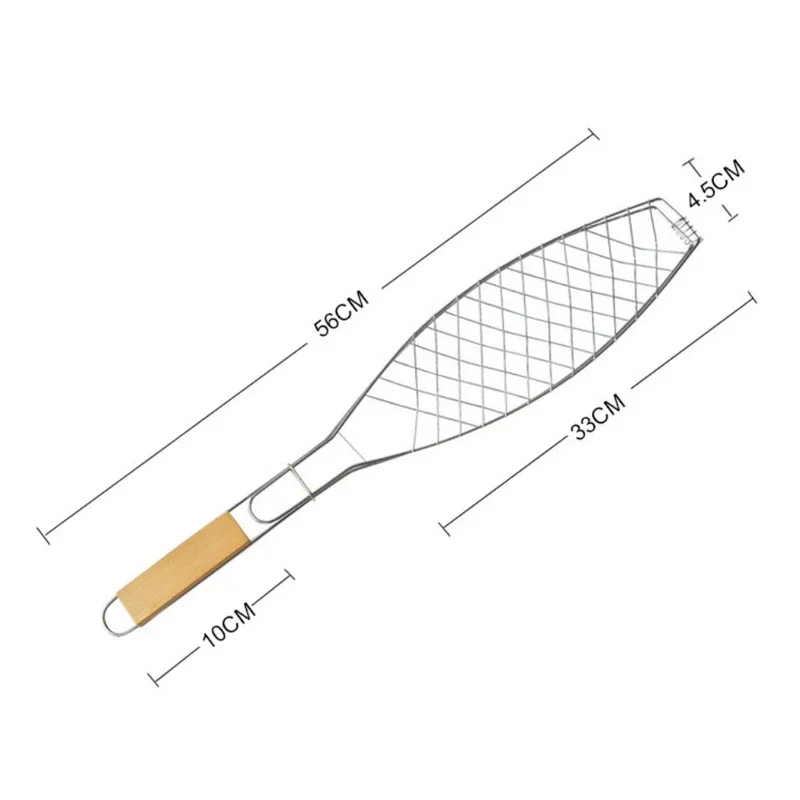 Outdoor BBQ Fish Roasting Grilling Basket Vegetable With DIY Folding Handle Flexible Nonstick Barbecue Tool Portable Burger Mes