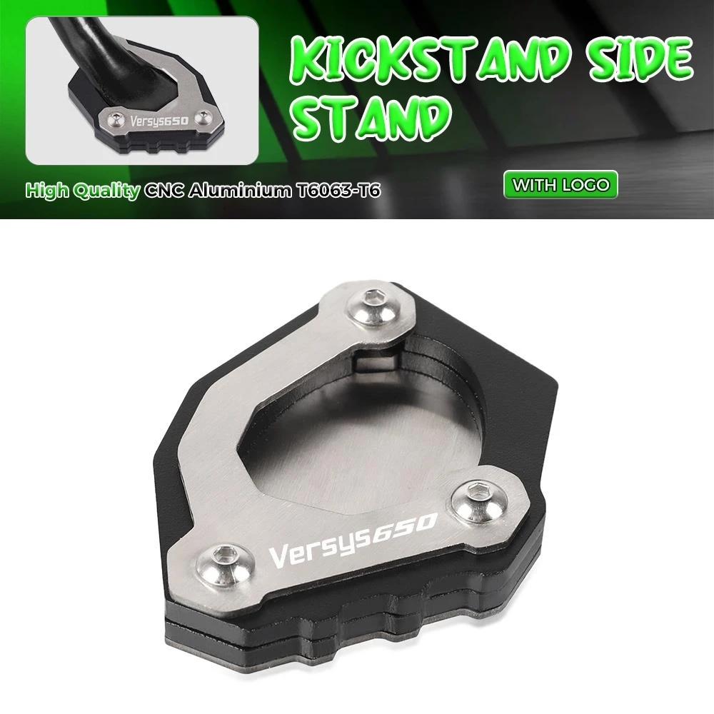 

For KAWASAKI Versys 650 Ninja 400 Z400 ZH2 KLX125 KLX150BF KLX230 KLX250 Kickstand Foot Side Stand Extension Pad Support Plate