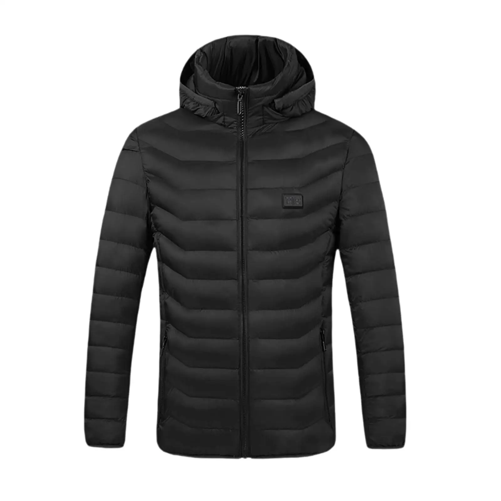 Fashion Heated Jacket Winter Windproof Hooded Coat Lightweight Thermal Warming Washable Outerwear for Camping Skiing Men Women