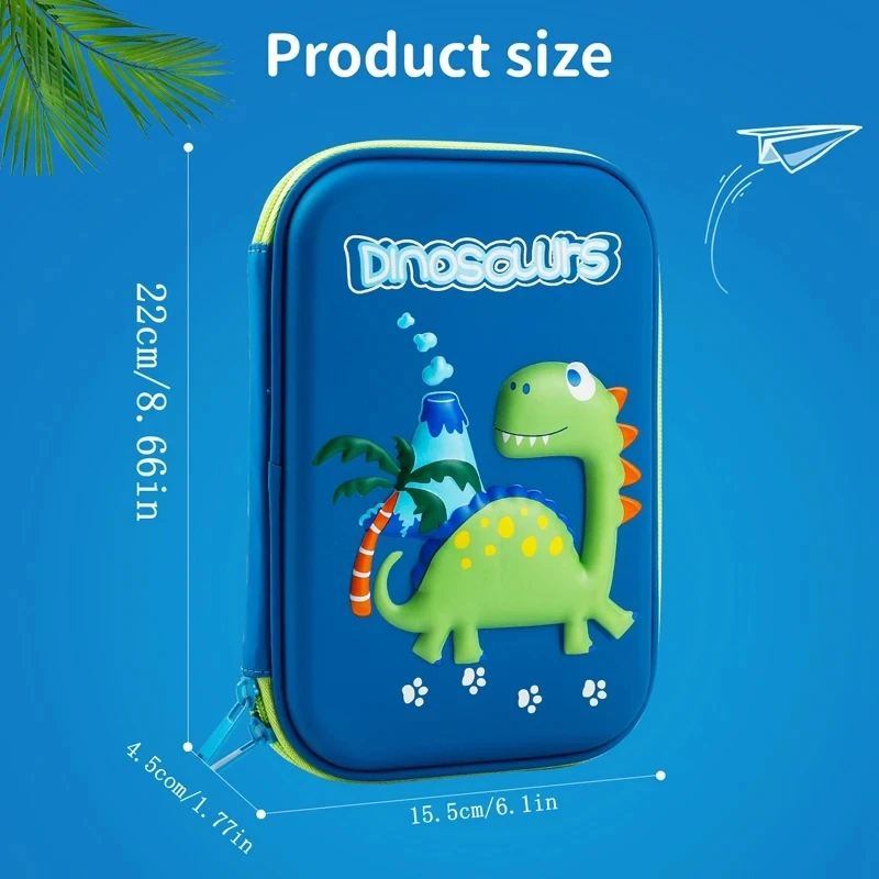 Kawaii Unicorn Dinosaur 3D Pencil Case - Large Capacity Waterproof Stationery Bag