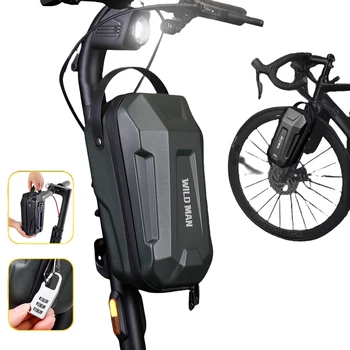WILD MAN Borsa per scooter con manubrio rigido Borsa per bici dal design a sgancio rapido Design antifurto per scooter con maniglia per il trasporto