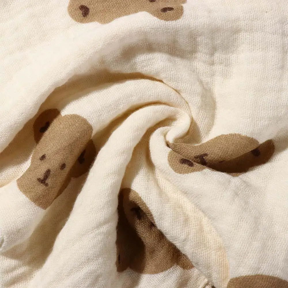 Adjustable Printing Baby Muslin Bibs Snap Button Cotton Saliva Towel Solid Color Ruffle Burp Cloths Toddler