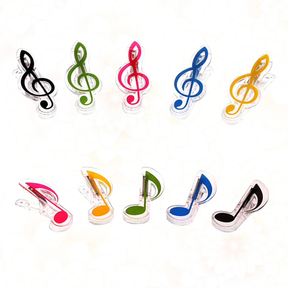 

10 Pcs Notebook Taking Piano Score Holder Clamp Practical Clips Page Folder Music