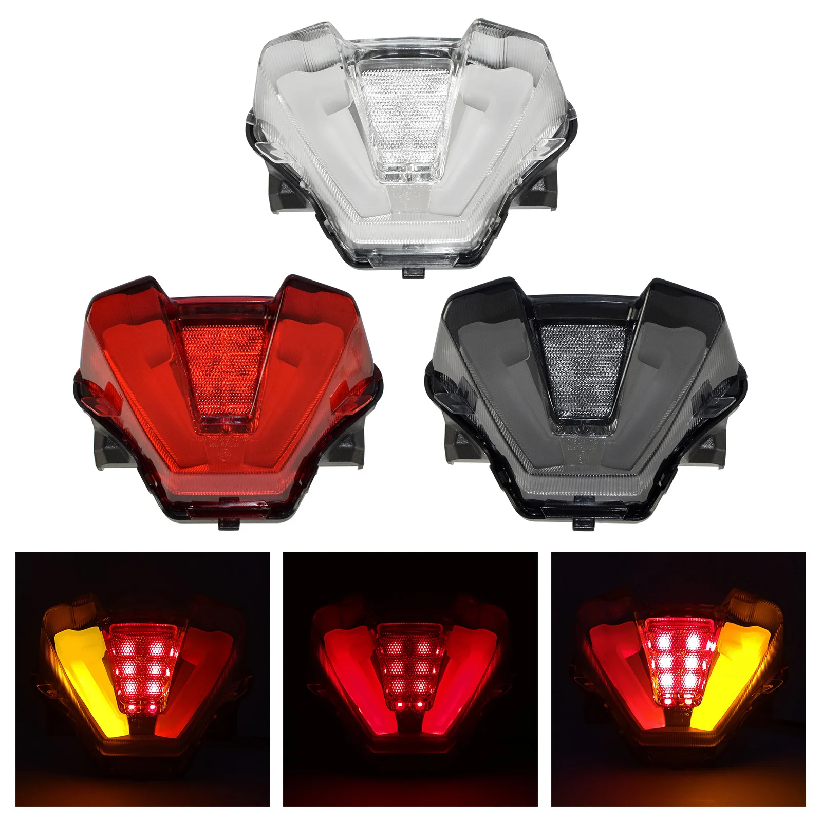 EMarkMotorcycleLEDIntegratedBlinkerTaillightRearTailBrakeTurn