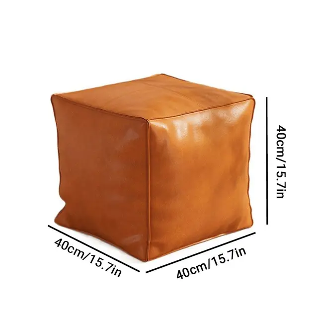 PU Leather Storage Ottoman Cover 6