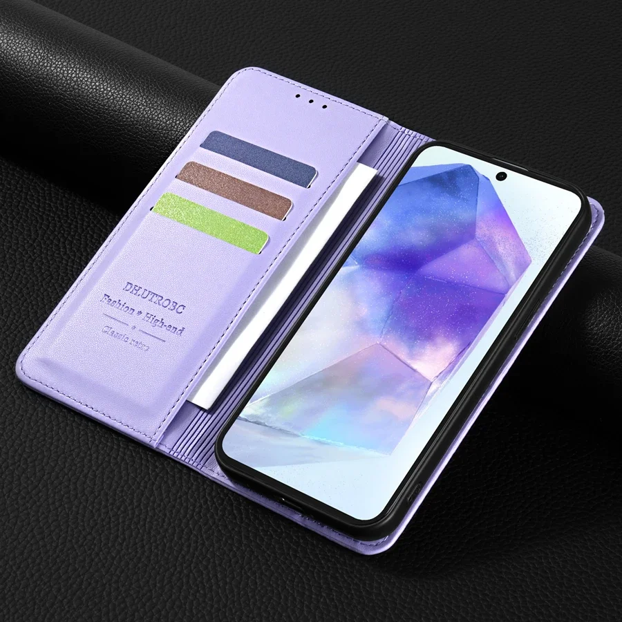 Brieftasche Hautfreundliche Kartensteckplatz Starke magnetische Flip Ledertasche für Samsung Galaxy A05s A13 A14 A15 A24 A34 A35 A52 A53 A54 A55 – Detail 11