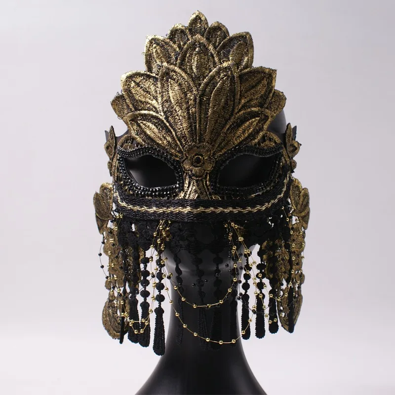 Design-Masquerade-Mask-Women-Tassel-Veil-Venetian-Mask-Fancy-Ball ...
