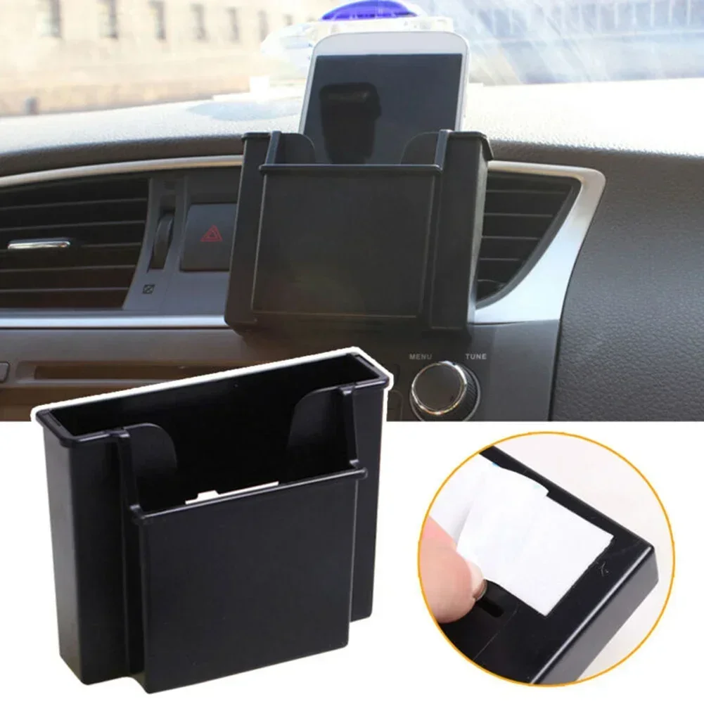 Storage Box Car Air Outlet Organizer Bag Phone Charge Box Pocket Accessory Car Cell Phone Holder 1x