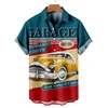 Shirts For Men 3d Vintage Fashion Violin Rocker Printed Rockabilly Hawaiian Shirt Short Sleeve Tops Outdoor Street Clothing 4