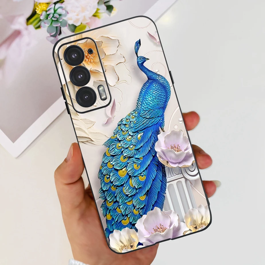 Fashionable Painted Silicone Phone Case for Motorola Moto Edge 20 Series