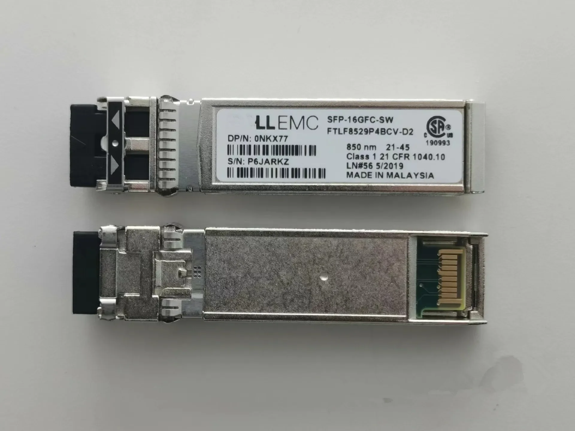 850NM 16G Optical Fiber Sfp DEL-L 0NKX77 SFP-16GFC-SW FTLF8529P4BCV-D2 Be Applicable To ME4024 ME4012 16GB Port Module emulex lpe31000 m6 gen 6 16gfc 1 port 16gb s pcie gen3 x8 lc mmf 100m трансивер установлен upgradable to 32gfc 011313