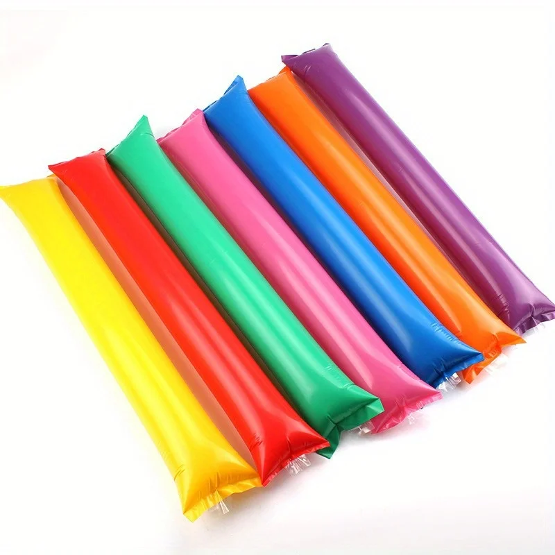 2PC Cheerleaders Cheering Inflatable Baton Cheer and Shout Props Batting Baton Ball Game Cheering Encouragement Supplies Props