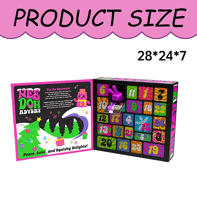 Christmas 2025 Nee Doh Advent Calendar Gift 24 Day Countdown New