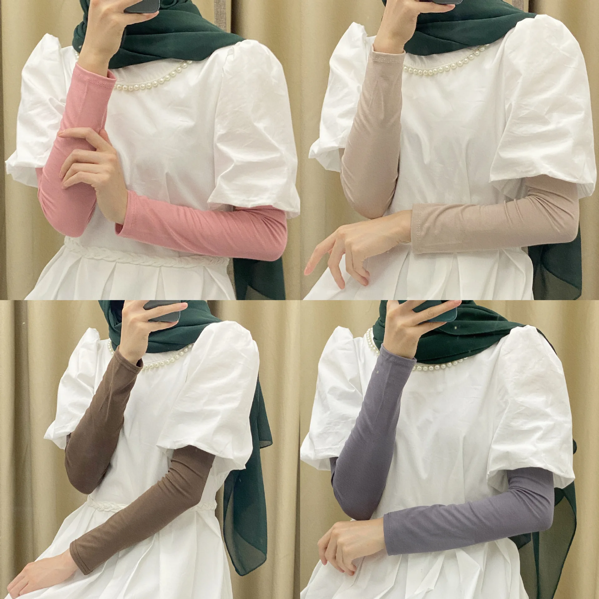 ArmCoverOversleevesMuslimHijabSleeveforWomenModalFabric