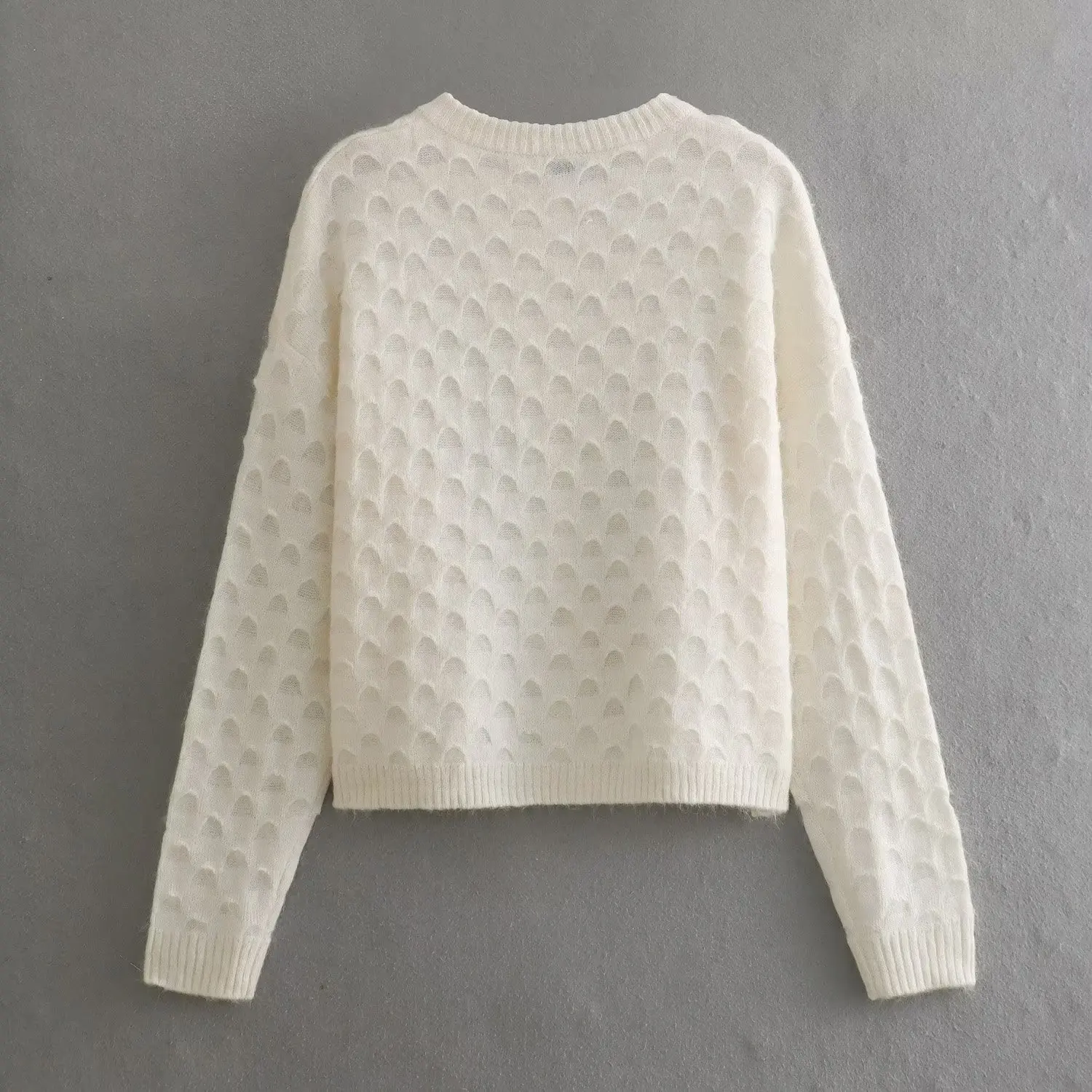 

Jenny&Dave Fashion Simple Casual Elegant Knitted Jacket Coat Women Auutmn Winter French Wool Single breasted Cardigan