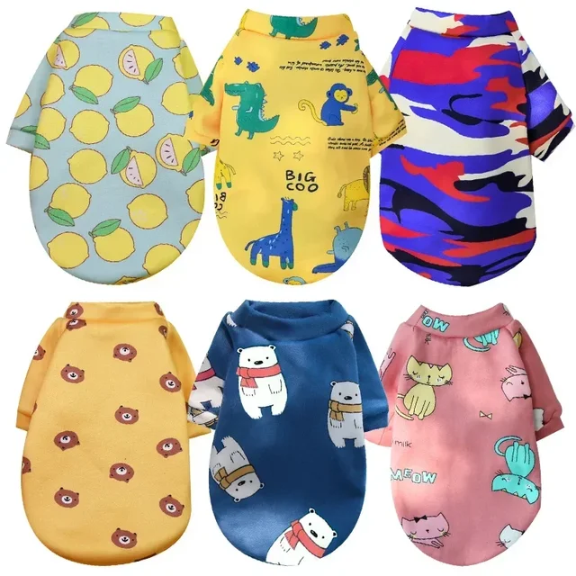 Small Dog Hoodie Coat Winter Warm Pet Clothes for Bulldog Chihuahua Shih Tzu Sweatshirt Puppy Cat Pullover Dogs 3