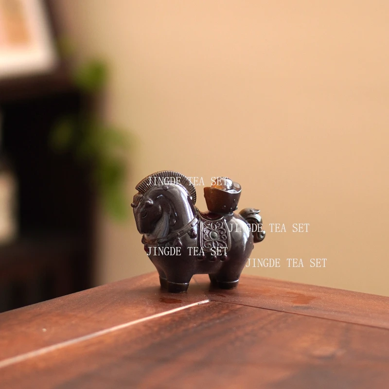 Yixing Pony Color Changing Tea Pet Resin Tea Playing Teaset Accessories Tea Table Decoration Ornaments Chinese Style Ornaments