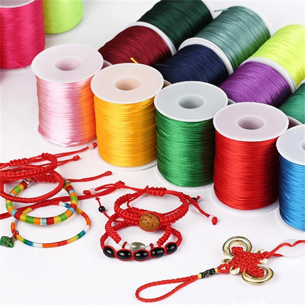 Sieraden Maken Koord PandaHall 26 Kleuren Nylon Knoopkoord 0.8mm - 260 Meter Totaal Voor Shamballa, Macramé En Sieraden Maken Chinees Knoopkoord Voor Macramé