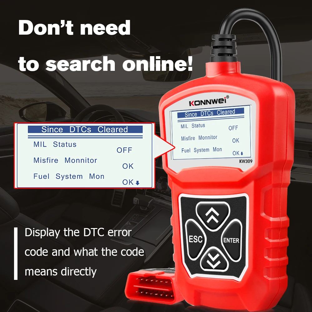 KONNWEI OBD1 Scanner Engine Fault Code Reader KW309 Automotive Scanner