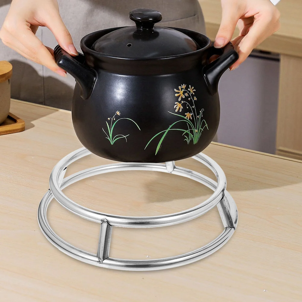 

Pot Holder Outdoor Wok Pan Supply Rack Flat Skillet Griddle Camping Stand Steamer