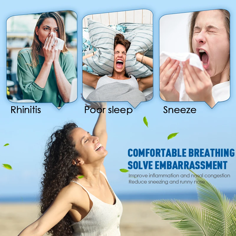 10Pcs Breath Nasal Patch Treat Rhinitis Sinusitis Sticker Anti Snoring Relieve Runny Nose Nasal Congestion Treatment Plaster Flower patch stickers Anti cough plaster