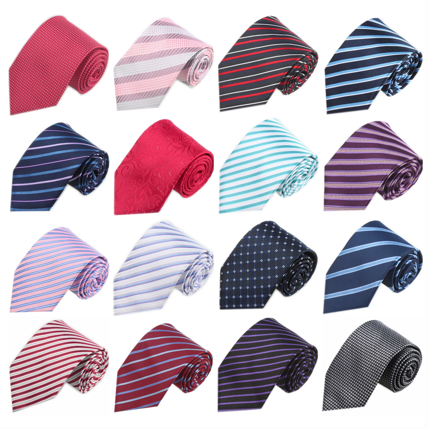 Fashion Neck Ties for Men Women  8cm 3.15'' Business Wedding Accessories Silk Tie Black Blue Red Pink Purple Mens Necktie 20 style formal ties business vestidos wedding classic men s tie stripe grid 8cm corbatas dress fashion accessories men necktie