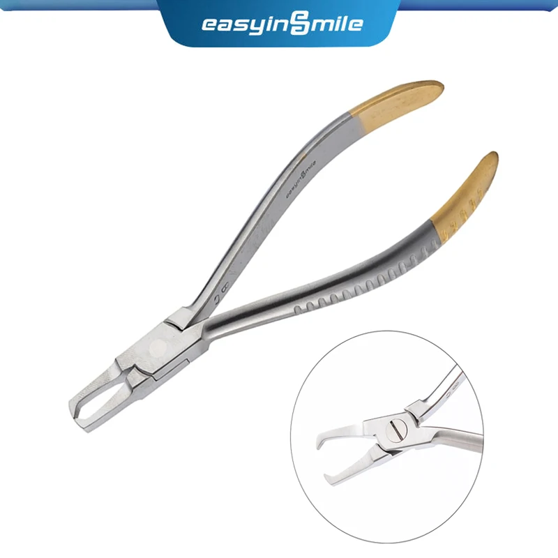 

Easyinsmile Dental Posterior Teeth Bracket Removing Pliers Cutting Adhesive Part Stainless Steel Dental Orthodontic Forceps Tool