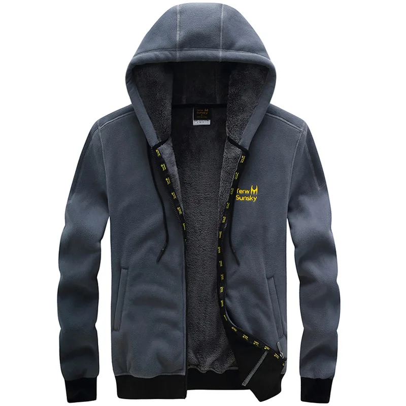 thumbnail image 1 of Jersey polar con resistencia al frío para exteriores en ambos lados, cárdigan grueso y de lana para hombre, chaquetas, 1 of 5
