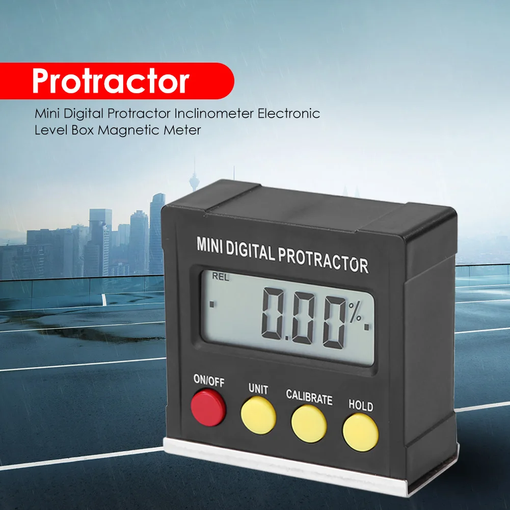 digital depth micrometer 4*90° Digital Level Protractor Inclinometer Magnetic Base Digital Angle Gauge with Backlights Level Tester Measuring Tools New vernier caliper