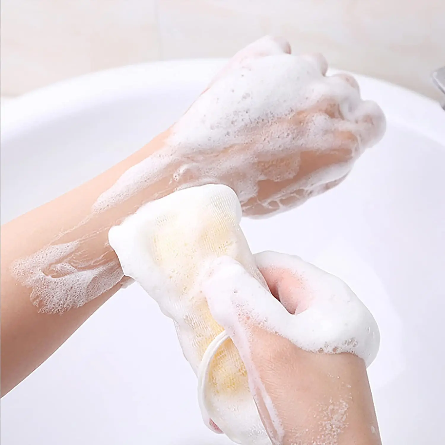 1/50Pcs Soap Foaming Net Bags Facial Cleanser Soap Exfoliating Mesh Drawstring Bag Shower Body Wash Bathroom Cleaning Supplies 5