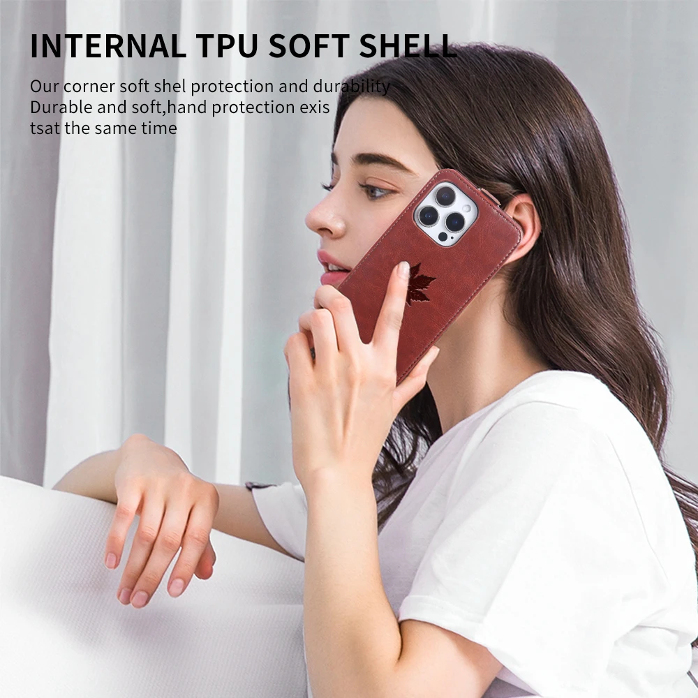 Premium Shockproof Leather Case with Front and Back Protection