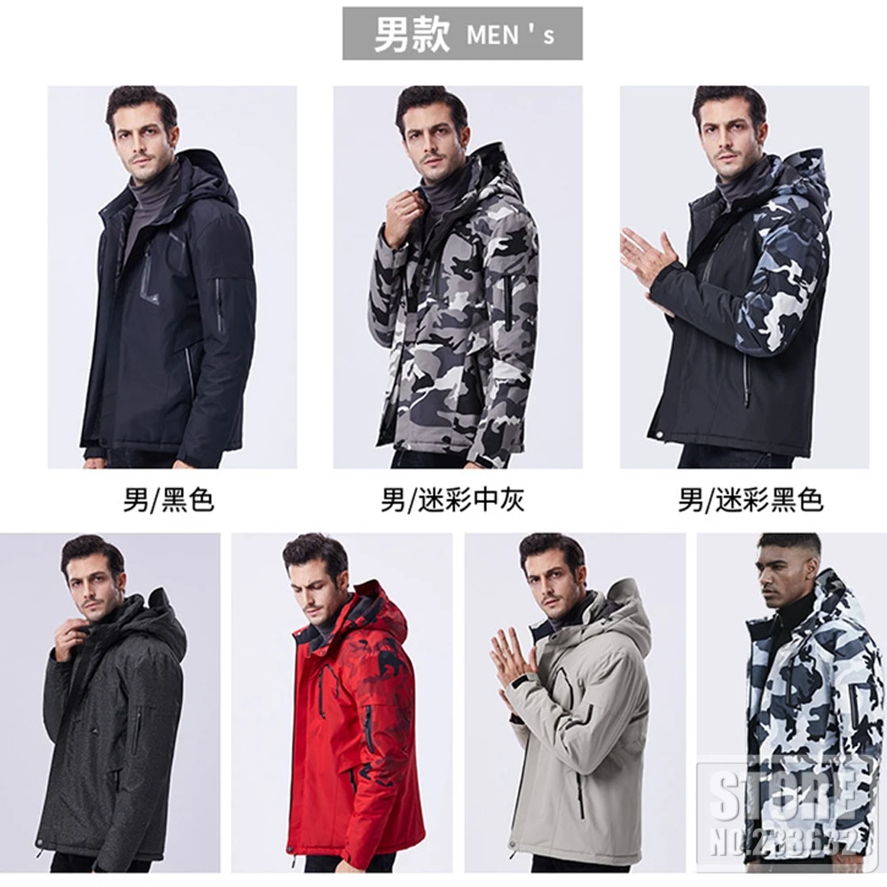 Waterproof Motorcycle Jacket Winter Electric Heated Jacket S-10XL Outdoor Thermal USB Heating Jackets Motorbike Moto Coat Motorcycle Jacket Motorcycle Clothing
