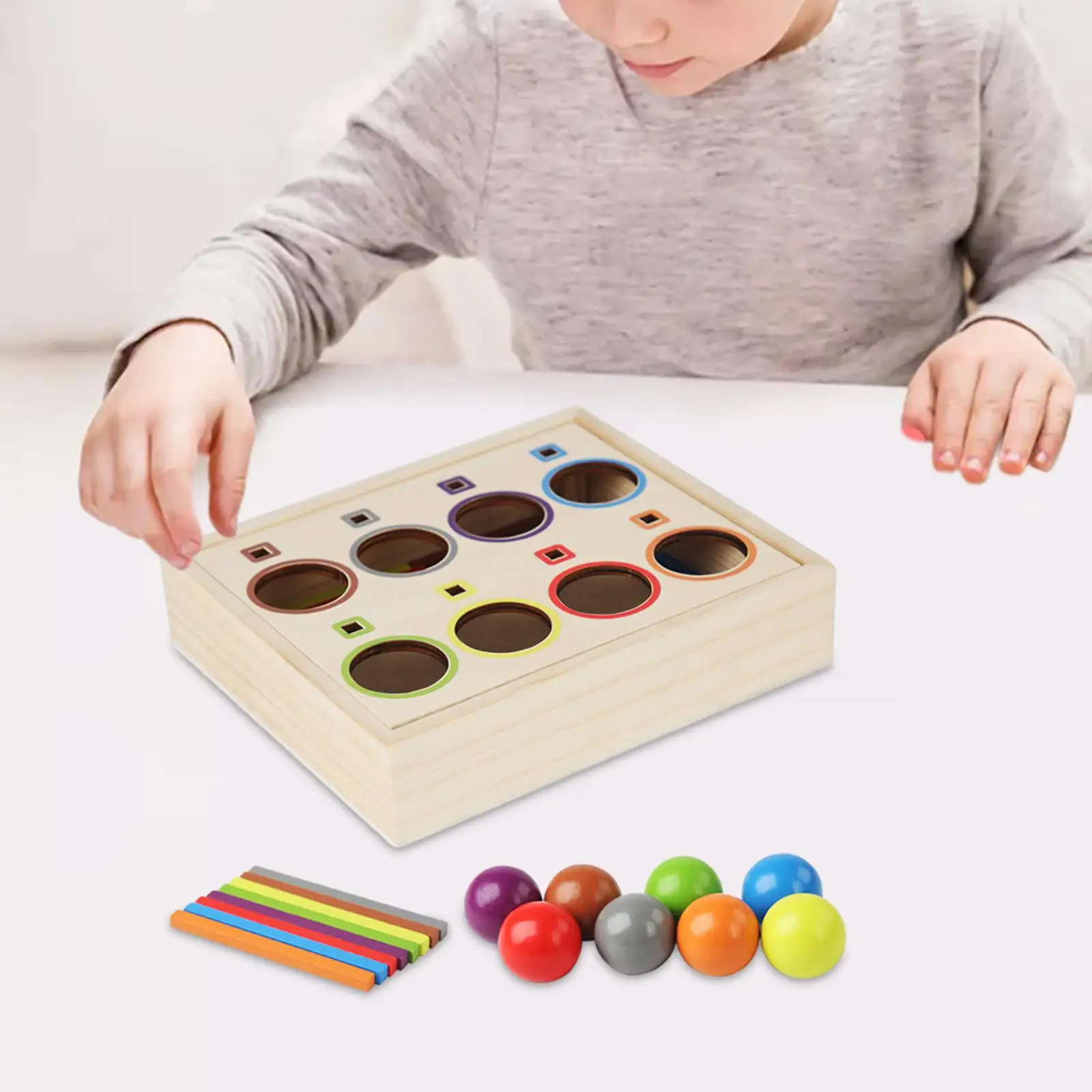 

Montessori Sorting Games Colorful for Holiday Gifts Age 1 2 3 4 Boys Girls