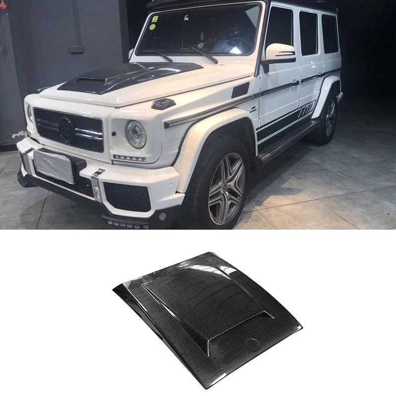 

G Class W463 передние вентиляционные отверстия капота двигателя из углеродного волокна для Mercedes Benz G500 G550 G55 G65 B стиль комплект кузова автомобиля 2008-2017