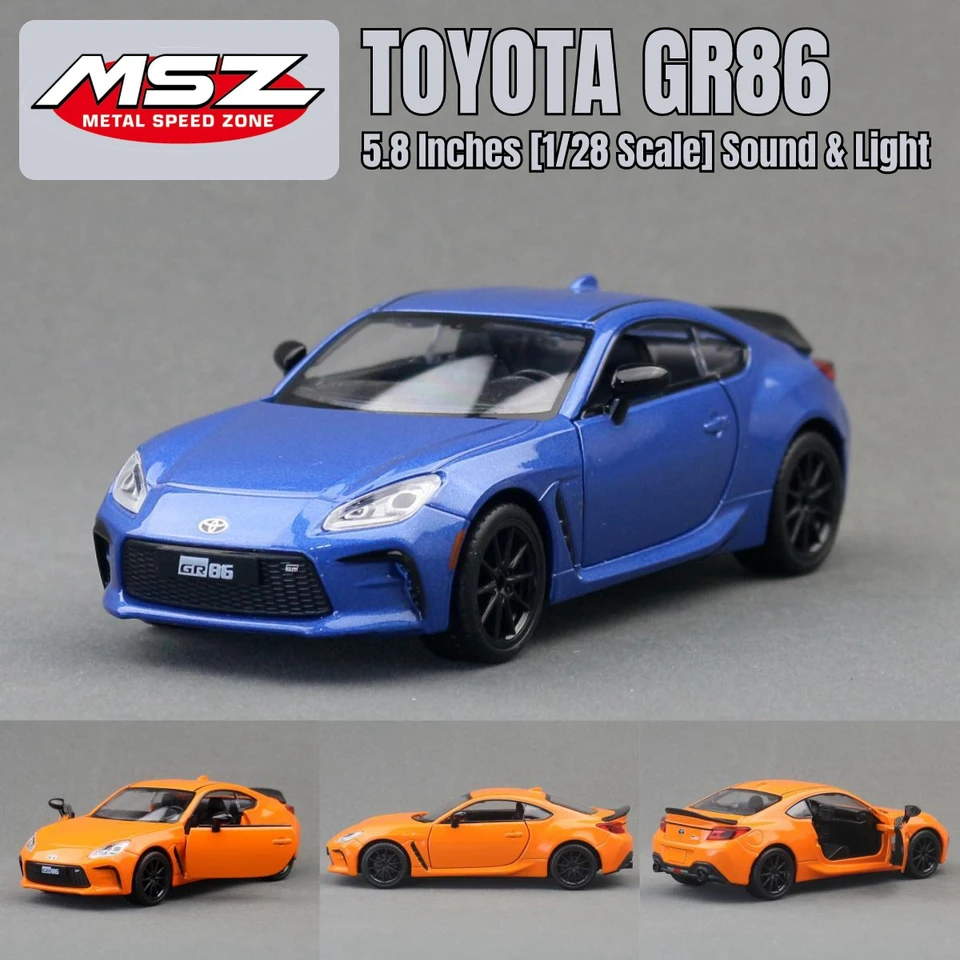 トヨタ GR86 ミニカー 1/28 TOYOTA GR86 Racing Toy Car Model MSZ Diecast Metal Miniature