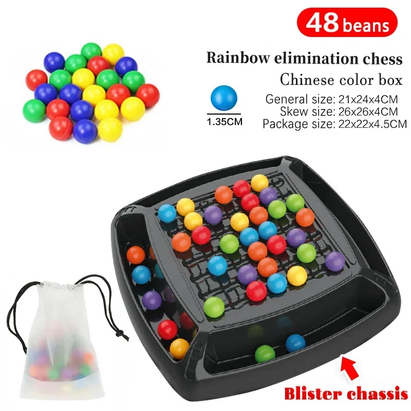 Montessori Rainbow Ball Gobble Elimination Board Collecto Balls Game Chess Antistress Magic Chess Interactive Toys For Kids Gift