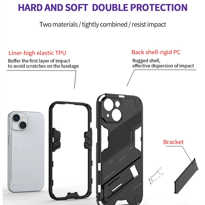 For Funda iPhone 15 Case iPhone 15 Plus 15 Pro Max Cover Housing Armor PC  TPU Shockproof Protective Silicone Phone Back Cover - AliExpress