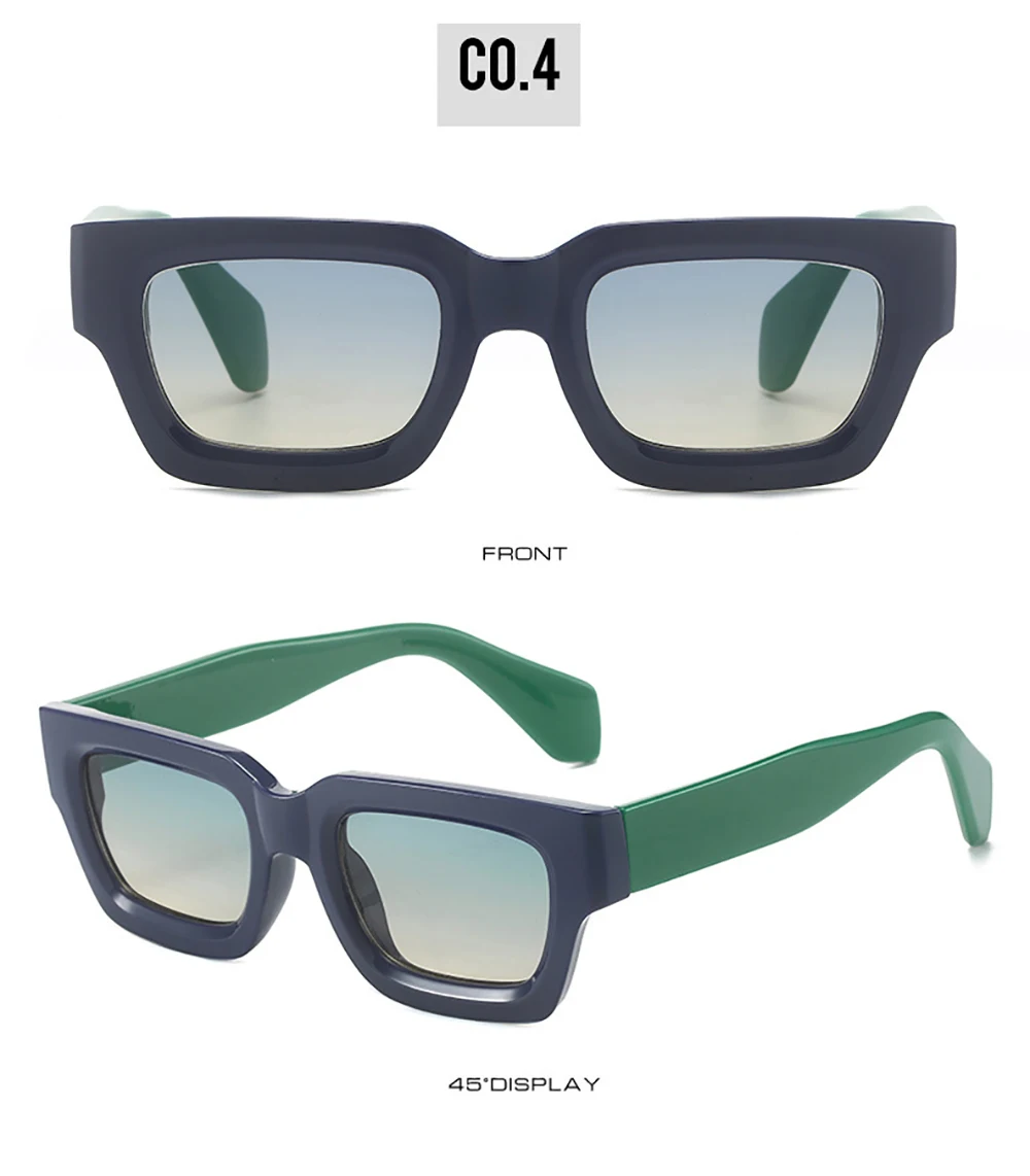 KLASSNUM Retro Quadratische Sonnenbrille für Herren und Damen Markendesign Punk-Sonnenbrille Klassische Eyewear UV400 Schutz Trendige Brille 2026 Neuerscheinung – Detail 15