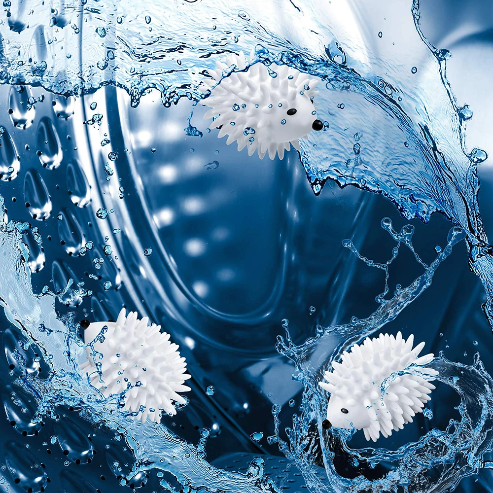 1PCS Reusable Hedgehog Laundry Balls Hair Grabs Washing Machine Drying Fabric Softener Ball For Home Clothes Cleaning Ball Tools