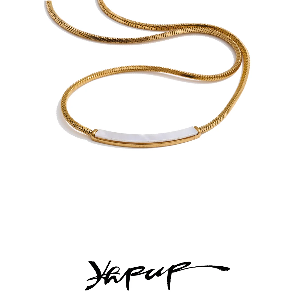 Yhpup Necklace Stainless Steel Waterproof
